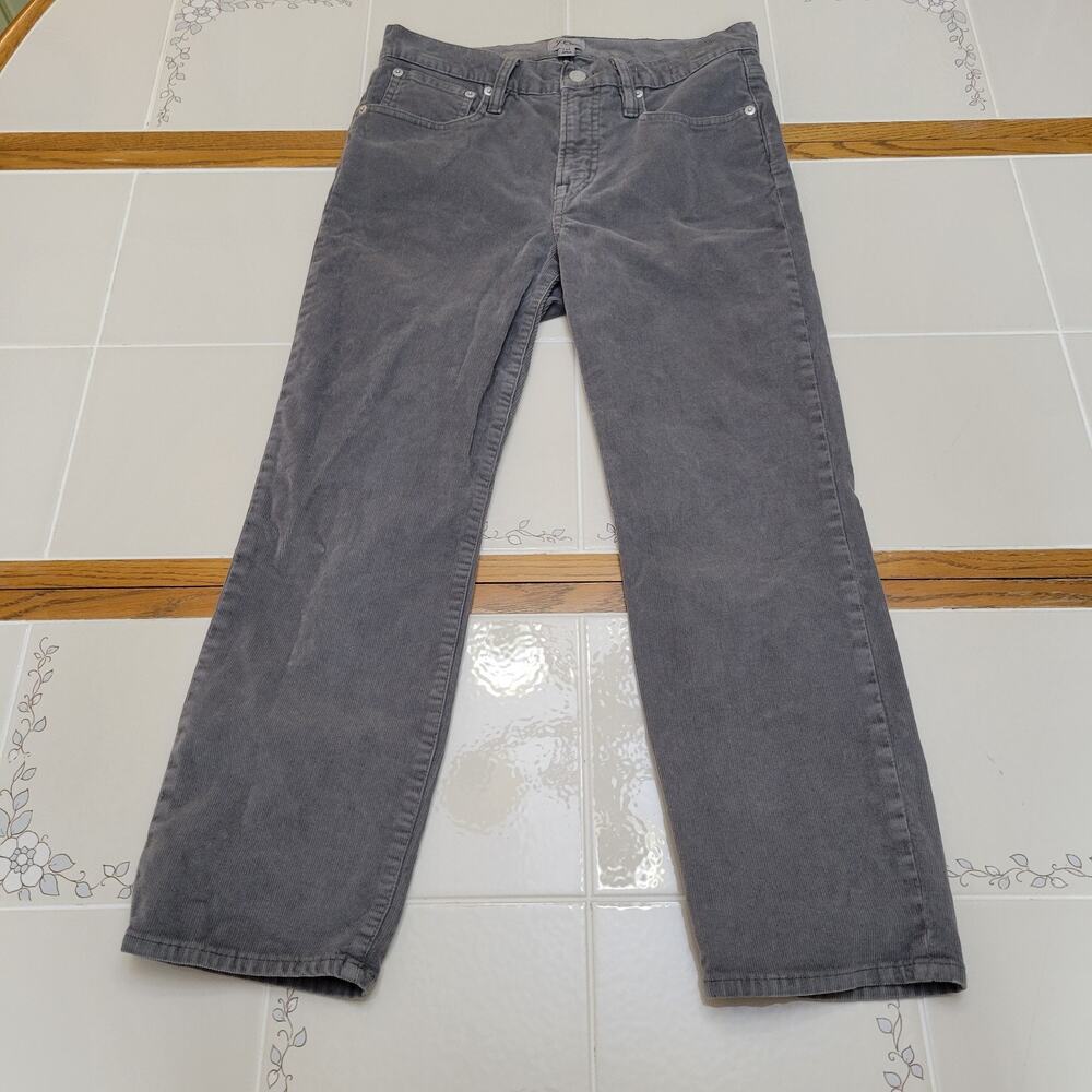 J.CREW Womens Gray Pants Size 28P Vintage Slim Straight 30x24